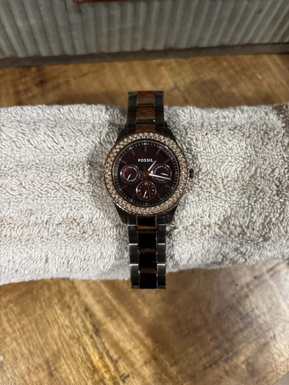 Fossil Stella Multifunction Two-Tone Crystal Bezel Women's Watch